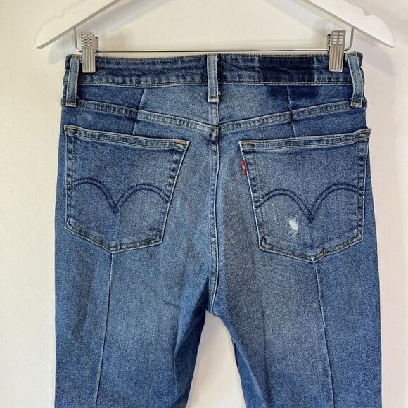 Levi's Altered 721 High Rise Distressed Skinny Jeans - Picture 4 of 5